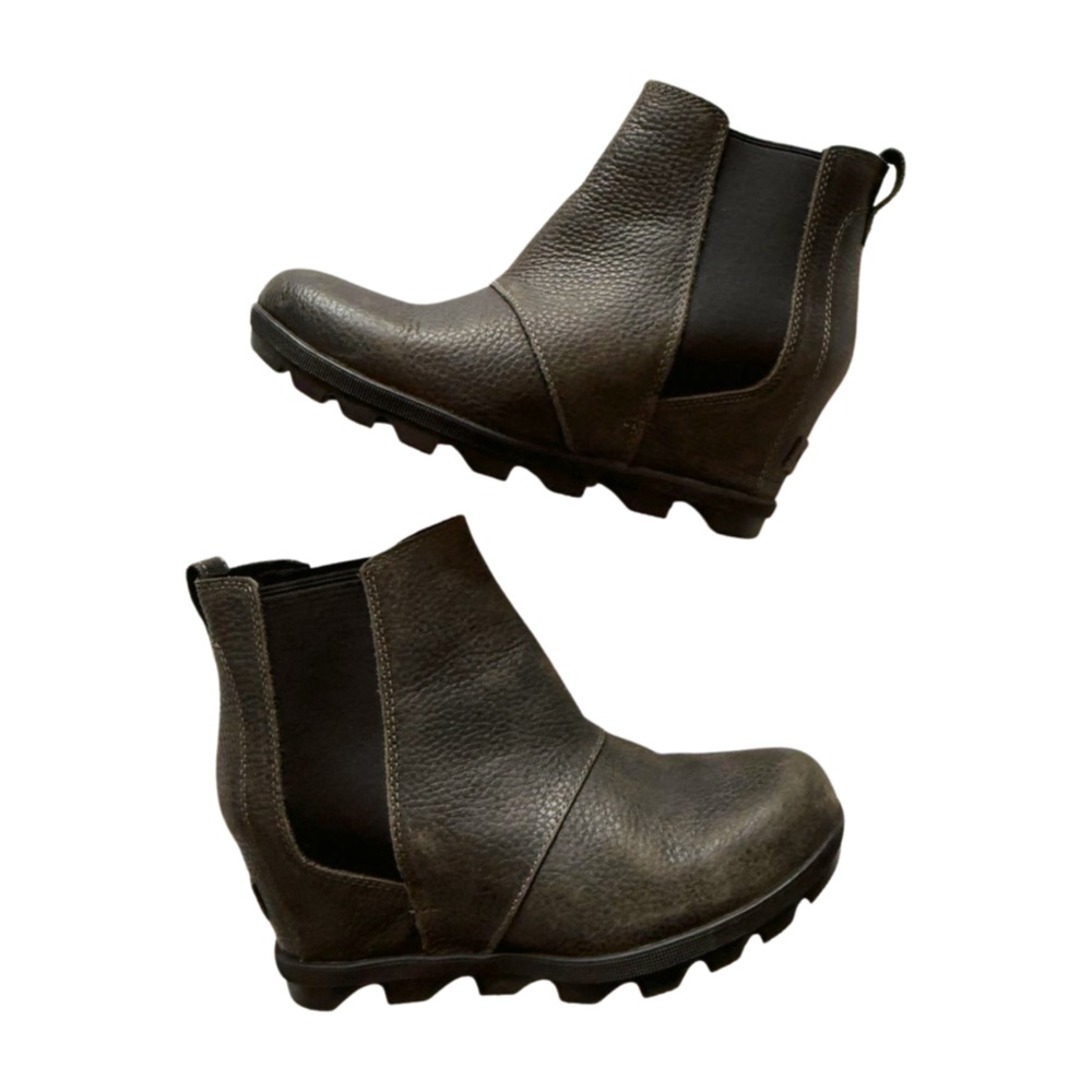 Sorel Women Joan of Arctic Grey Chelsea Bootie Wedge